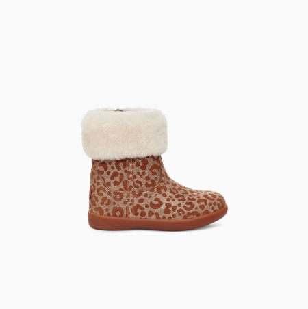 UGG Jorie II Glitter Leopard Brown Boots for Toddlers (ACDY52843)